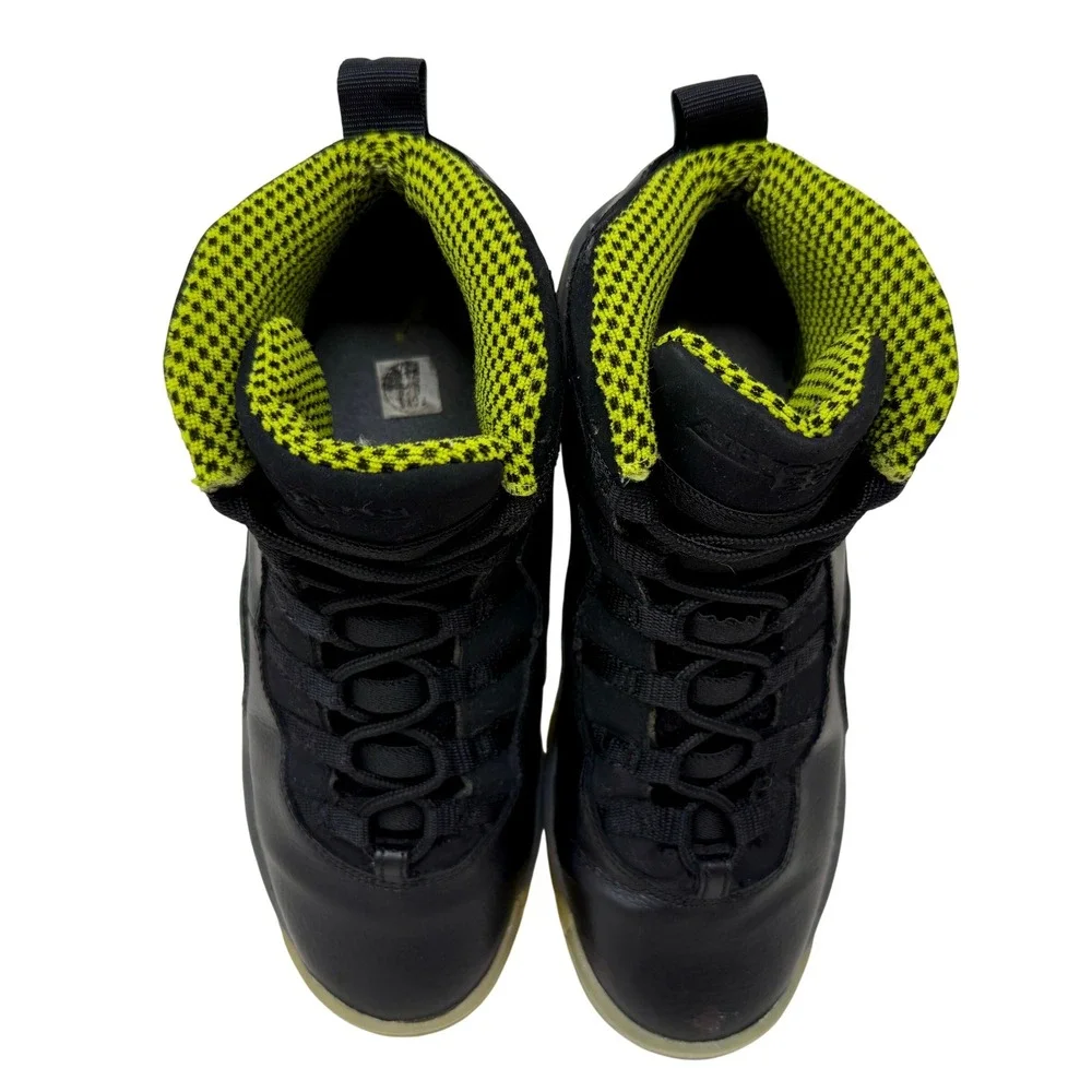 Jordan 10 Retro Venom Green Black Grey Yellow Basketball Shoes Mens Size 7Y